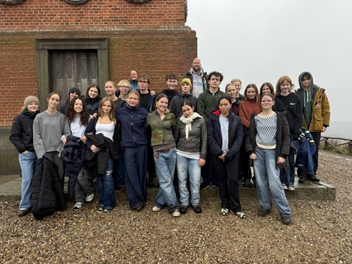 En af klasserne på toppen af Himmelbjerget