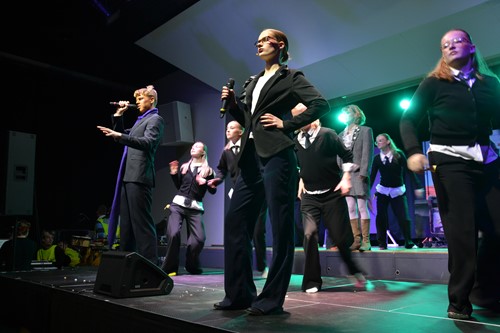 Skuespillere på scenen